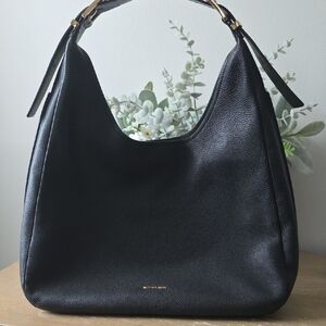 Michael Kors Black Leather Hobo Bag